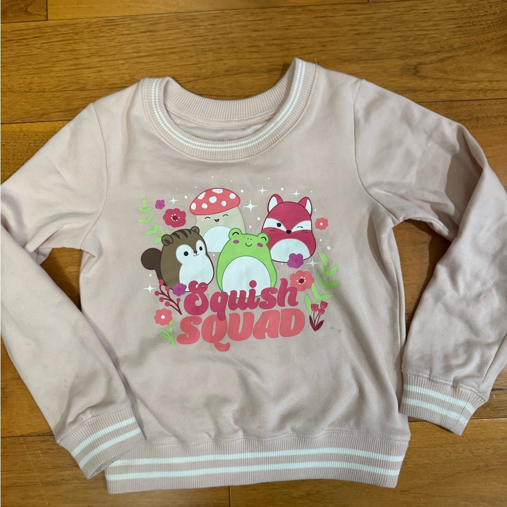 Squishmallows Pink Graphic Crewneck with Cute Characters